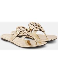 Tory Burch - Miller Embellished Leather Sandals - Lyst