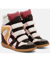 Isabel Marant - Wedge-Sneakers Bekett Aus Veloursleder Und Leder - Lyst