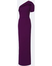 Safiyaa - Millie Belted Crepe Gown - Lyst