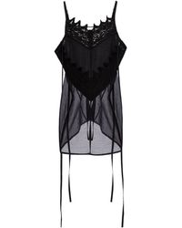 Loewe Paula's Ibiza Cotton And Silk Camisole - Black