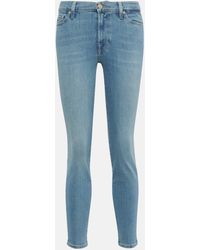 7 For All Mankind - Jean skinny a taille mi-haute - Lyst