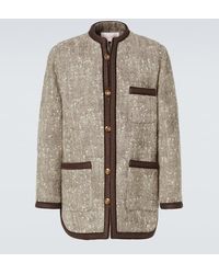 Valentino - Melange Wool-Blend Jacket - Lyst