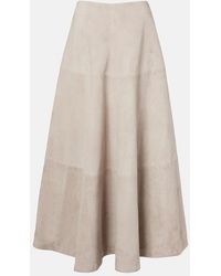 Altuzarra - Varda Suede Maxi Skirt - Lyst