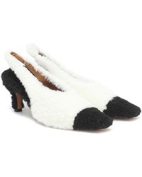 Marni Pumps slingback in shearling - Multicolore