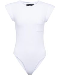 3x1 Padded Body Jersey Bodysuit - White