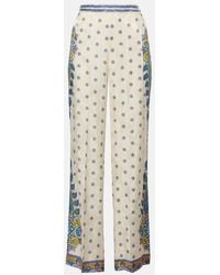 Etro - Trousers With Medallion Motif - Lyst