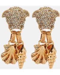 Versace - Ohrringe La Medusa Mit Kristallen - Lyst