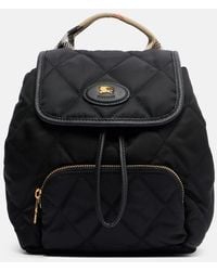 Burberry - Mini Leather-Trimmed Backpack - Lyst