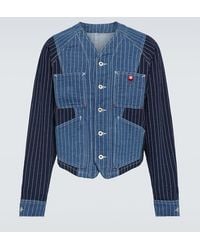KENZO - Patchwork Striped Denim Jacket - Lyst