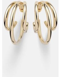 Jennifer Fisher - Triple Baby 10Kt-Plated Hoop Earrings - Lyst