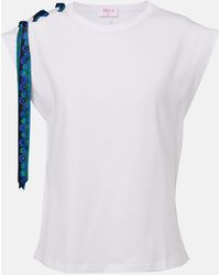 PUCCI - Short Sleeve T-Shirt With Printed Drawstring - Lyst