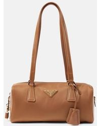 Prada - Medium Re-Nylon And Leather Shoulder Bag - Lyst