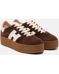 Hogan - Baskets Cool A Plateforme En Daim - Lyst