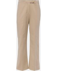 Max Mara - Conico Cotton-blend Flared Pants - Lyst