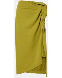 Dries Van Noten - Jupe Midi En Coton - Lyst