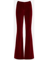 Etro - Pantalones Flared De Terciopelo De Algodon - Lyst