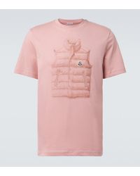 Moncler - Printed Cotton Jersey T-Shirt - Lyst