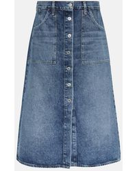 Citizens of Humanity - Anouk Denim Midi Skirt - Lyst