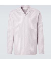 Umit Benan - Havana Striped Linen And Cotton Shirt - Lyst