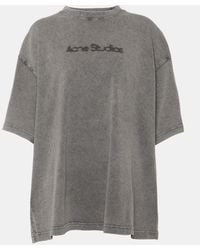 Acne Studios - T-shirt in jersey di cotone con logo - Lyst