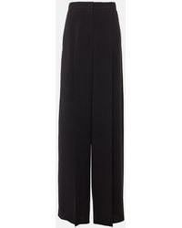 Max Mara - Pleated Cady Wide-Leg Pants - Lyst