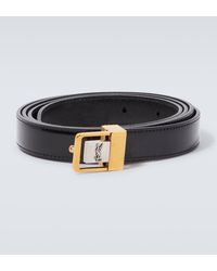 Saint Laurent - La 66 Slim Leather Belt - Lyst