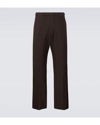 Prada - Mohair And Silk Wide-Leg Pants - Lyst