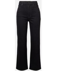 SLVRLAKE Denim - London Mid-Rise Cropped Straight Jeans - Lyst