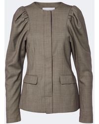Ganni - Wool-Blend Blazer - Lyst