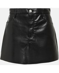 FRAME - Le High 'n' Tight Leather Miniskirt - Lyst