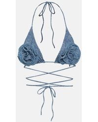 Magda Butrym - Floral Applique Triangle Bikini Top - Lyst