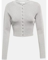 Victoria Beckham - Cardigan cropped con lame - Lyst