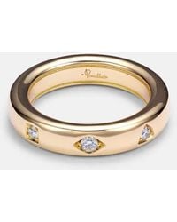 Pomellato - Iconica Extra Slim 18Kt Rose Ring With Diamonds - Lyst