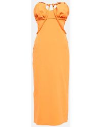Jacquemus - Orange Midi Dress La Robe Bikini In Cotton Blend Woman - Lyst