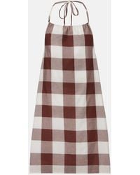 Posse - Callie Gingham Cotton Minidress - Lyst