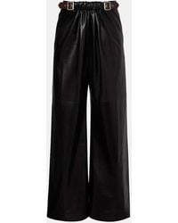 Loewe - Weite Hose Aus Leder - Lyst