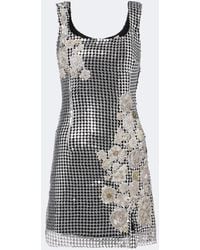 La Fuori - Shell Sequined Chainmail Minidress - Lyst