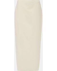Givenchy - Asymmetric Mohair And Wool Midi Skirt - Lyst