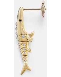 Yvonne Léon - Marlin Pm 9Kt Single Earring With Diamonds - Lyst