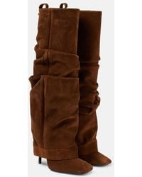 The Attico - Rea Suede Knee-High Boots - Lyst