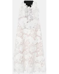 Oscar de la Renta - Floral Guipure Lace Minidress - Lyst