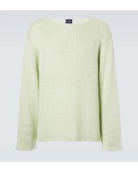Giorgio Armani - Linen And Cashmere-Blend Sweater - Lyst