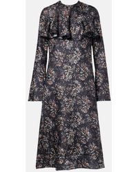 Ganni - Dress With Floral Motif - Lyst