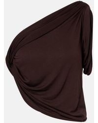Rick Owens - Draped Knitted One-Shoulder Top - Lyst