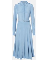 Emilia Wickstead - Riko Belted Silk Midi Dress - Lyst