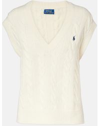 Polo Ralph Lauren - Cable-Knit Wool And Cashmere Vest - Lyst