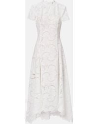 Oscar de la Renta - Guipure Lace Midi Dress - Lyst
