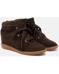 Isabel Marant - Bobby Suede Wedge Sneakers - Lyst