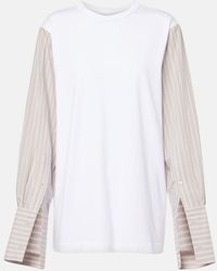 Dries Van Noten - Deconstructed Cotton-Blend T-Shirt - Lyst