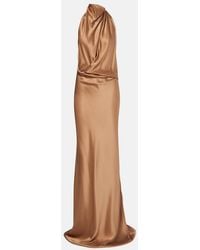 The Sei - Halterneck Silk Satin Gown - Lyst